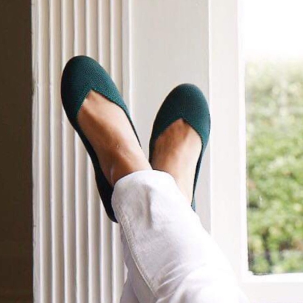 RETIRED Rothy’s The Flat Emerald Green - Picture 4 of 8